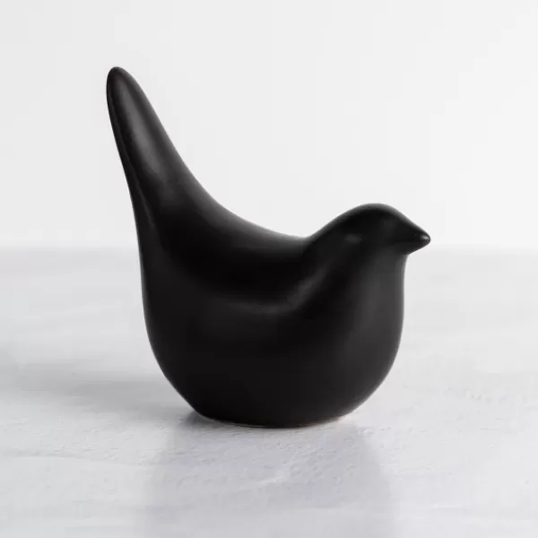 Statues & Figurines-Kirkland's Home Bird Ceramic Figurine Black