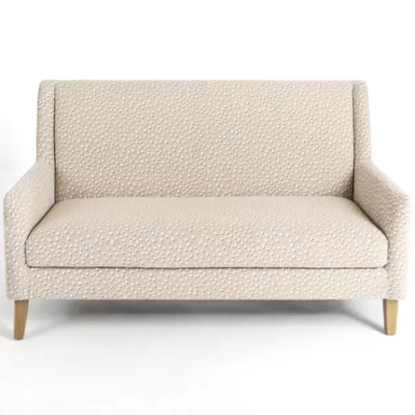 Sofas & Loveseats-Kirkland's Home Bisbee Sand Dotted Loveseat Tan