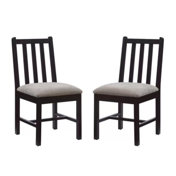 Dining Chairs-Kirkland's Home Black And Classic Dining Chairs, Set Of 2 Gray