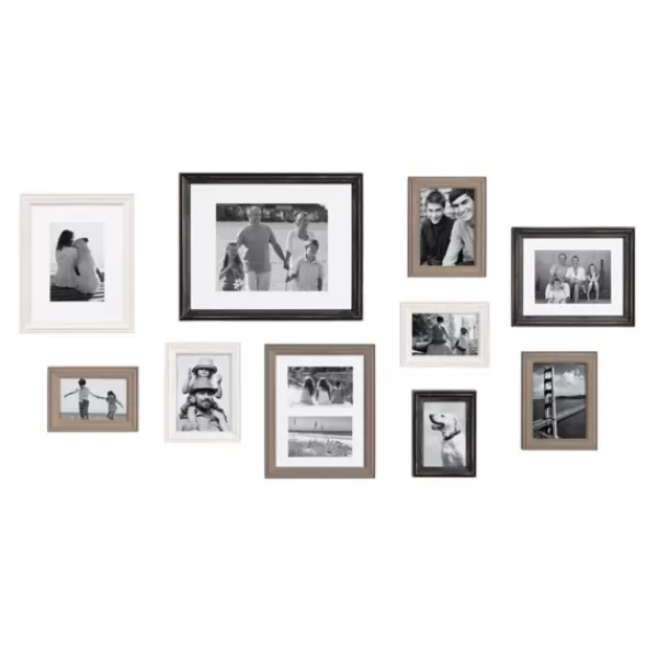 Gallery Wall Frames-Kirkland's Home Black And Gray 10-Pc. Gallery Wall Frame Set