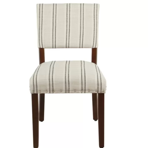 Dining Chairs-Kirkland's Home Black And Striped Dining Chairs, Set Of 2 White