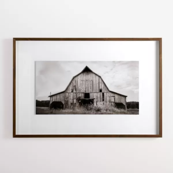 Framed Art-Kirkland's Home Black And White Barn Photography Framed Print Black/White