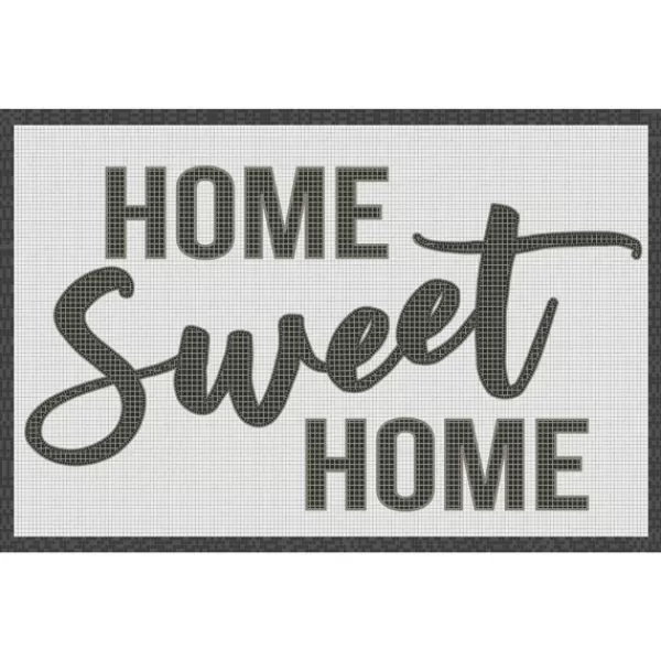 Kitchen & Floor Mats-Kirkland's Home Black And White Home Sweet Home Floor Mat, 24X36 Black/White