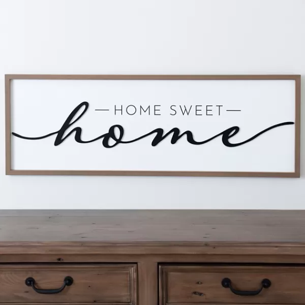 Wall Quotes & Signs-Kirkland's Home Black And White Home Sweet Home Wall Plaque Black/White