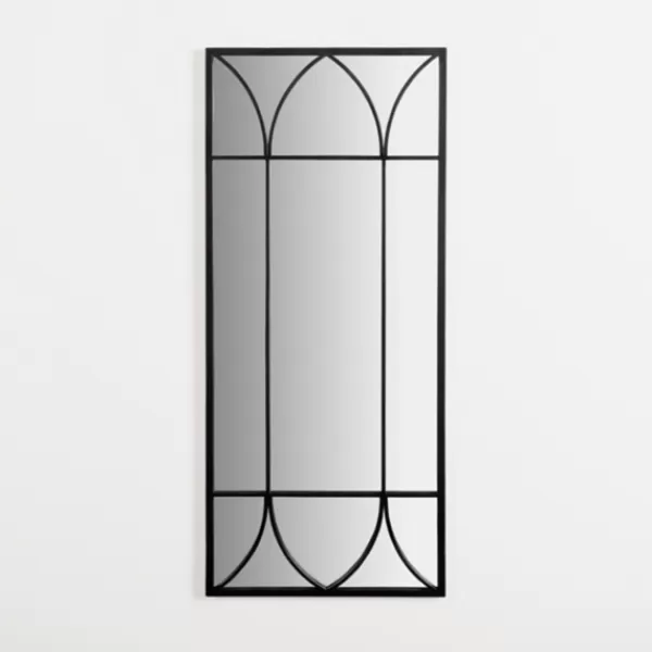 Decorative Mirrors-Kirkland's Home Black Arched Pane Wall Mirror