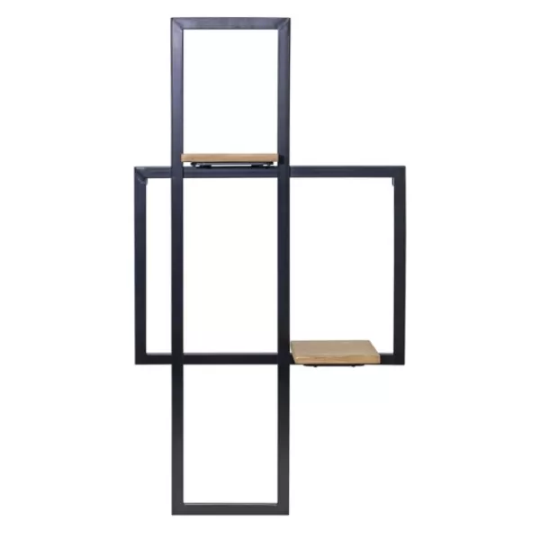 Shelves-Kirkland's Home Black Asymmetrical Geometric Wall Shelves