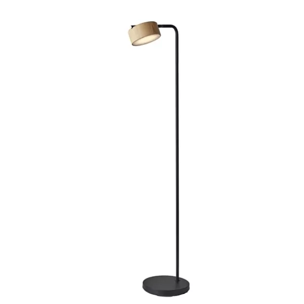 Floor Lamps-Kirkland's Home Black Contemporary Arch Task Floor Lamp Tan