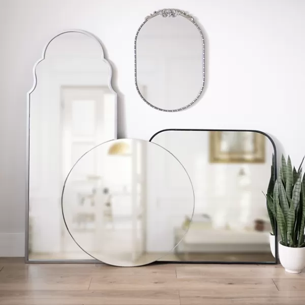 Decorative Mirrors-Kirkland's Home Black Metal Arch Mirror