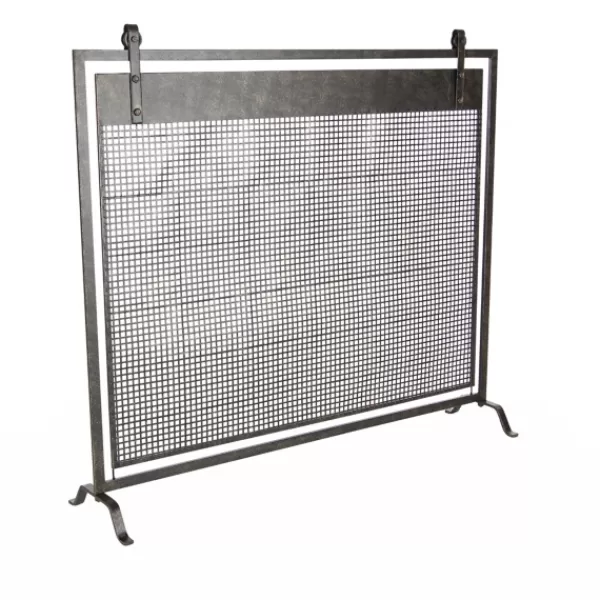 Fireplace Accessories-Kirkland's Home Black Metal Mesh Fireplace Screen