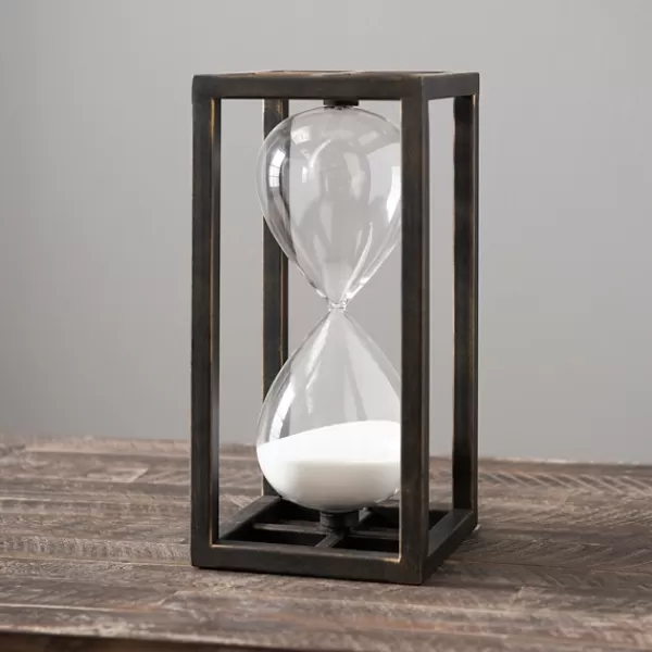 Decorative Accents-Kirkland's Home Black Metal Rectangle Hourglass, 12 In.