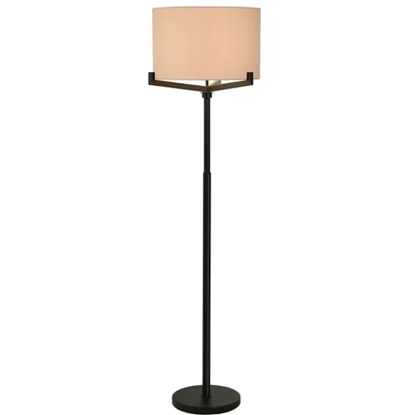 Floor Lamps-Kirkland's Home Black Metal Tri-Arm Floor Lamp Tan