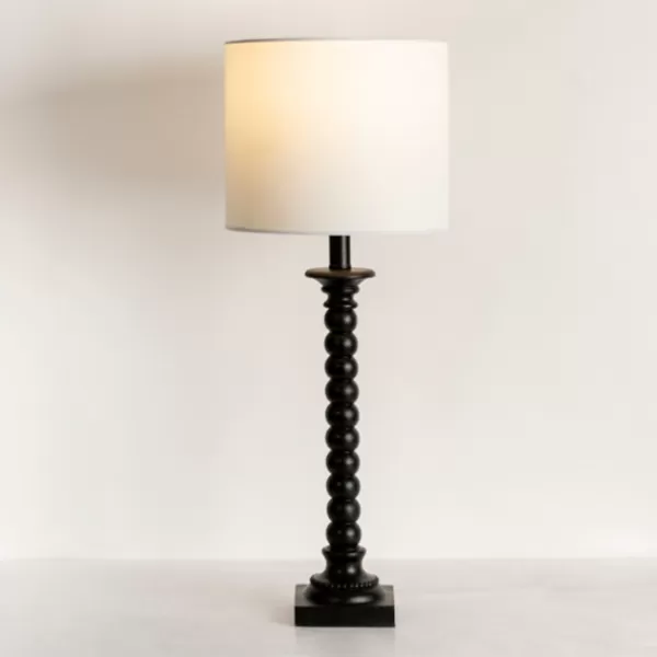 Buffet Lamps-Kirkland's Home Black Modern Spindle Buffet Lamp White