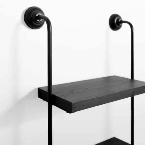 Shelves-Kirkland's Home Black Pipe 3-Tier Wall Shelf