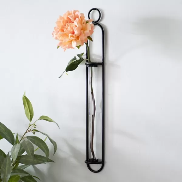 Wall Storage-Kirkland's Home Black Singular Glass Wall Budvase