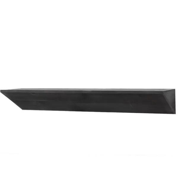 Shelves-Kirkland's Home Black Wedge Wood Large Floating Shelf