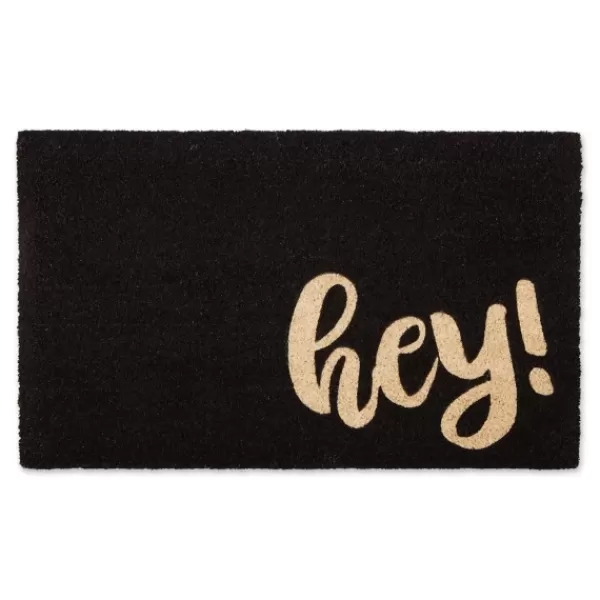 Doormats-Kirkland's Home Black Whimsical Hey Doormat Black/Tan