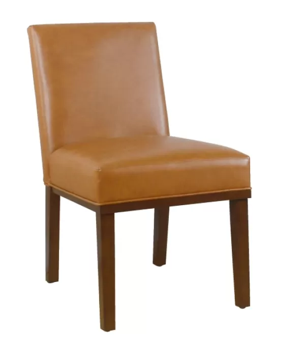 Dining Chairs-Kirkland's Home Blair Carmel Leather Dining Chair Brown