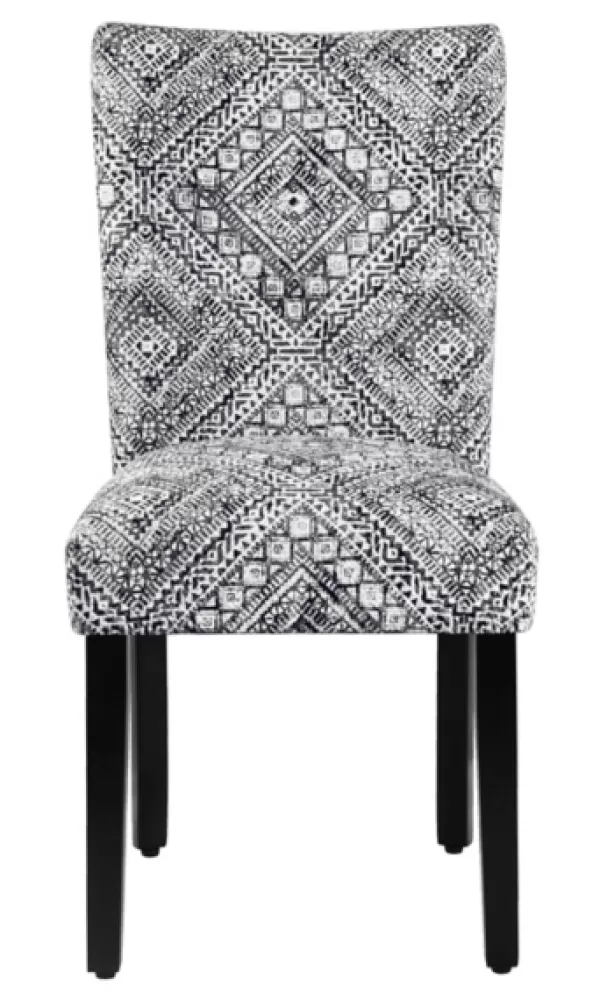 Dining Chairs-Kirkland's Home Blair Chinle Velvet Dining Chairs, Set Of 2 Black/White