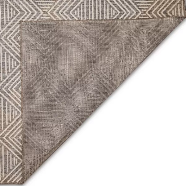 Outdoor Rugs-Kirkland's Home Blake Gray Zigzag Indoor/Outdoor Area Rug, 5X7 Gray/White