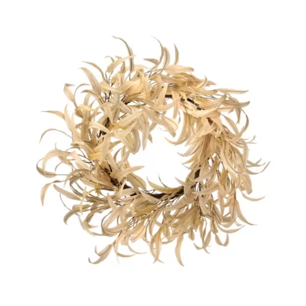 Wreaths-Kirkland's Home Bleached Long Leaf Eucalyptus Wreath Ivory