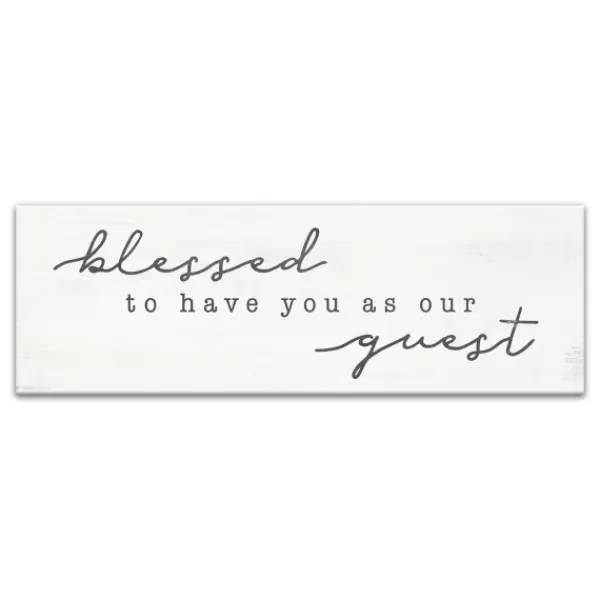 Wall Quotes & Signs-Kirkland's Home Blessed To Have You Canvas Wall Plaque White/Gray