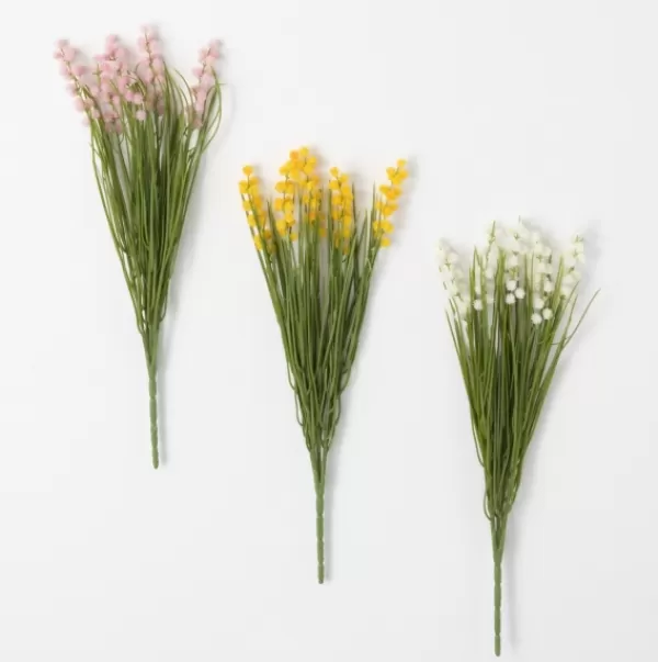 Stems & Bouquets-Kirkland's Home Blooming Floral Grass Bundles, Set Of 3 Pink/White/Yellow/Green