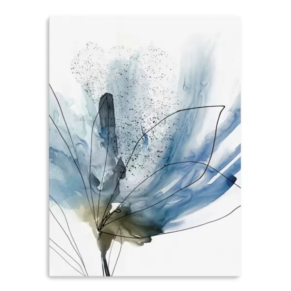 Canvas Art-Kirkland's Home Blooming Flower I Medium Canvas Art Print Blue