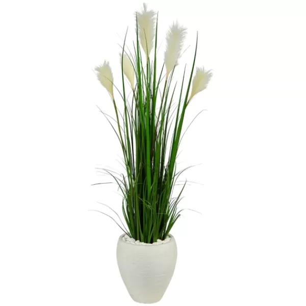 Trees & Topiaries-Kirkland's Home Blooming Ivory Wheat Plume Grass Plant