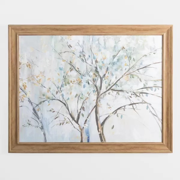 Framed Art-Kirkland's Home Blue And Gold Treetops Framed Art Print Blue/White/Gold