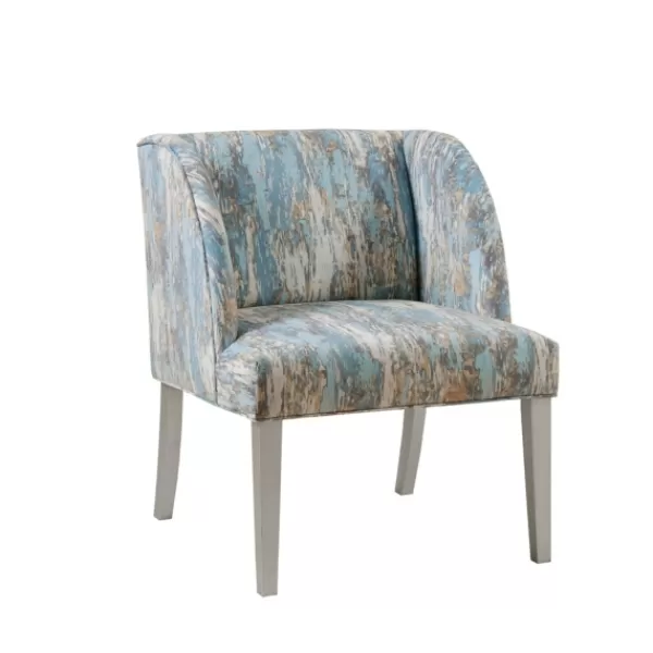 Accent Chairs-Kirkland's Home Blue And Gray Abstract Wingback Accent Chair Blue/Gray