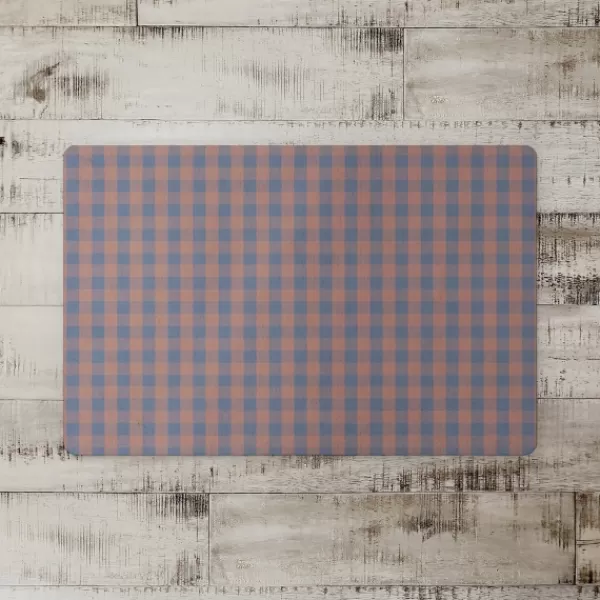 Kitchen & Floor Mats-Kirkland's Home Blue And Orange Plaid Kitchen Mat Blue/Orange