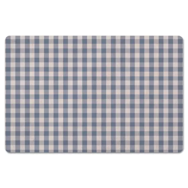 Kitchen & Floor Mats-Kirkland's Home Blue And White Plaid Kitchen Mat Blue/White