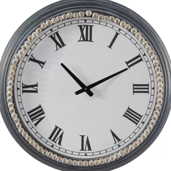 Clocks-Kirkland's Home Blue Beaded Roman Numeral Clock