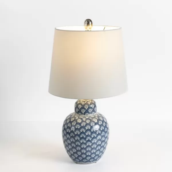 Table Lamps-Kirkland's Home Blue Elaine Table Lamp White