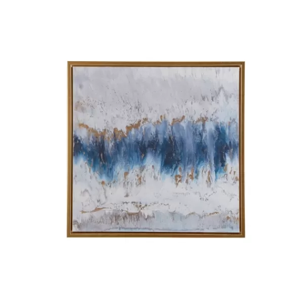 Framed Art-Kirkland's Home Blue Embrace Gold Foil Framed Art Print Blue/Gold