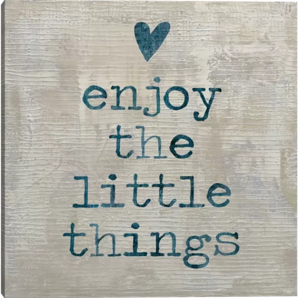 Wall Quotes & Signs-Kirkland's Home Blue Enjoy The Little Things Wall Plaque Blue/Gray