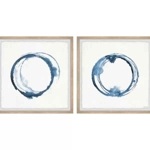 Framed Art-Kirkland's Home Blue Flash Framed Art Prints, Set Of 2 Blue/White