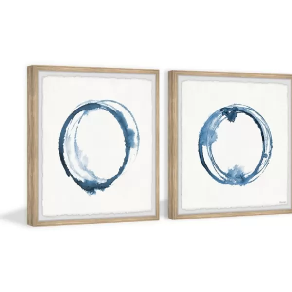 Framed Art-Kirkland's Home Blue Flash Framed Art Prints, Set Of 2 Blue/White