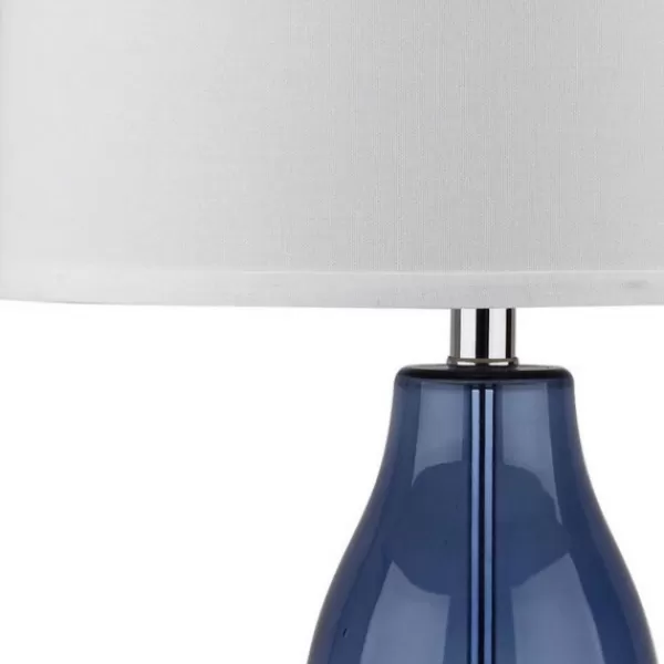 Table Lamps-Kirkland's Home Blue Glass Hourglass Table Lamps, Set Of 2 White