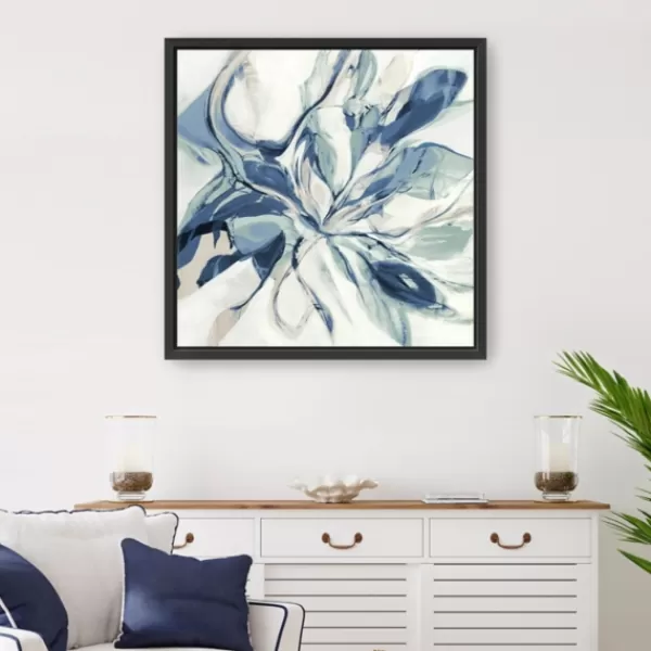 Canvas Art-Kirkland's Home Blue Halcyon Framed Canvas Art Print Blue/White