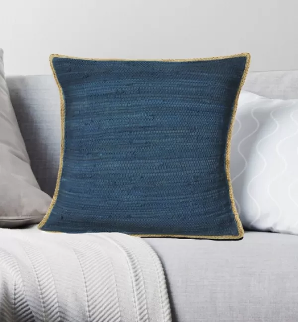 Pillows-Kirkland's Home Blue Moon Riley Pillow Blue/Tan