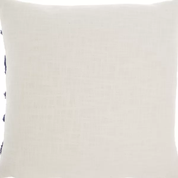 Pillows-Kirkland's Home Blue Tufted Xoxo Cotton Throw Pillow White/Blue