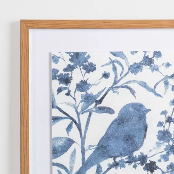 Framed Art-Kirkland's Home Bluebird On Branch I Framed Art Print Blue/White