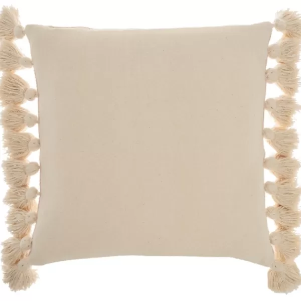 Pillows-Kirkland's Home Blush And Ivory Striped Tassel Pillow Pink/Ivory