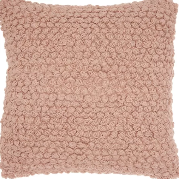 Pillows-Kirkland's Home Blush Looped Yarn Wool Pillow Pink