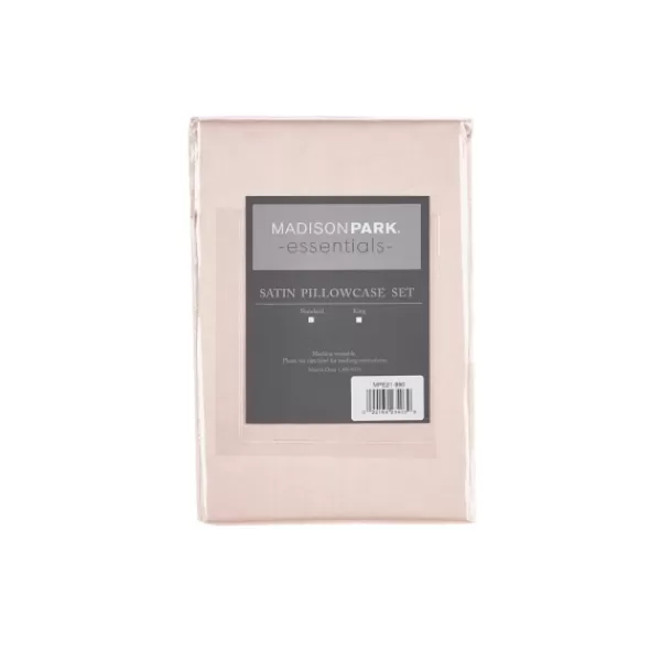 Bed Sheets-Kirkland's Home Blush Satin Standard 2-Pc. Pillow Case Set Pink