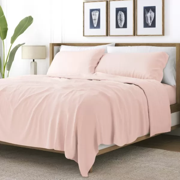 Bed Sheets-Kirkland's Home Blush Ultra Soft 3-Pc. Twin Sheet Set Pink