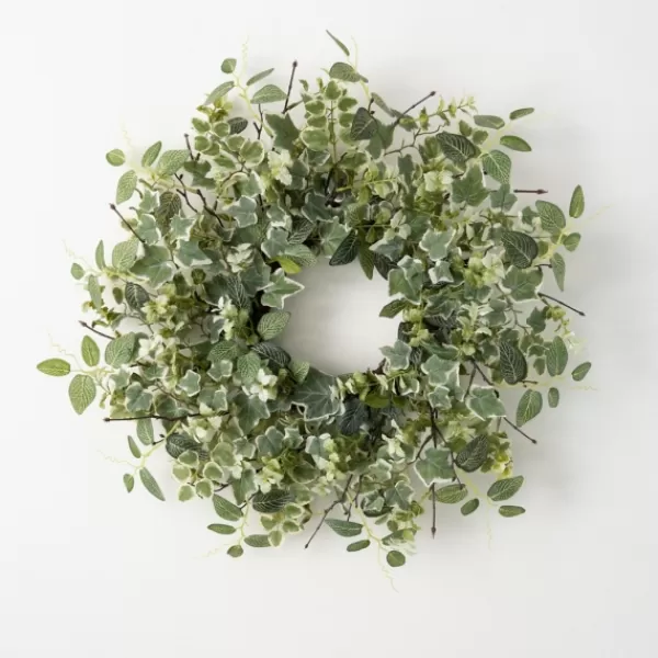 Wreaths-Kirkland's Home Botanical Foliage Wreath Green