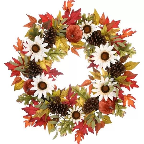 Wreaths-Kirkland's Home Bountiful Sunflowers Autumn Blend Wreath Multi