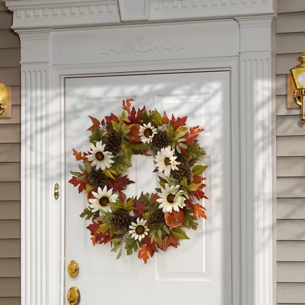 Wreaths-Kirkland's Home Bountiful Sunflowers Autumn Blend Wreath Multi